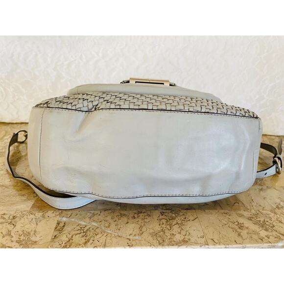 Coach Kristin Woven brown Leather Hobo Crossbody Shoulder Bag Handbag 19312 - Picture 6 of 9